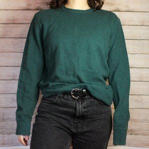 green sweater / crewneck